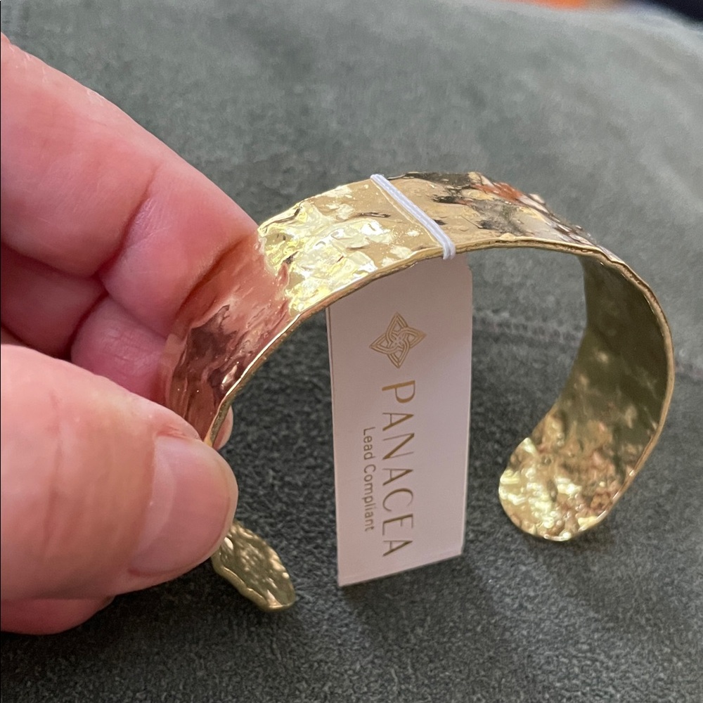 Gold Textured Cuff Bracelet NWT